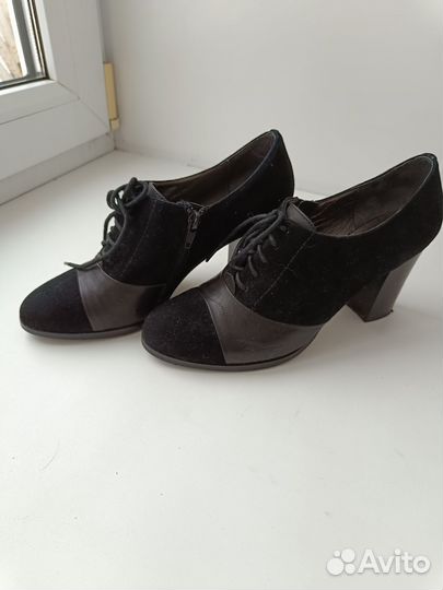 Ботильоны. Натуральная замша