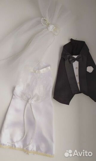 Украшения для шампанского молодоженов