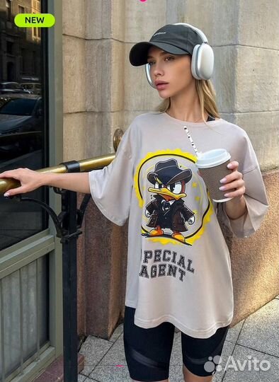 Футболка оверсайз bonafide с утенком