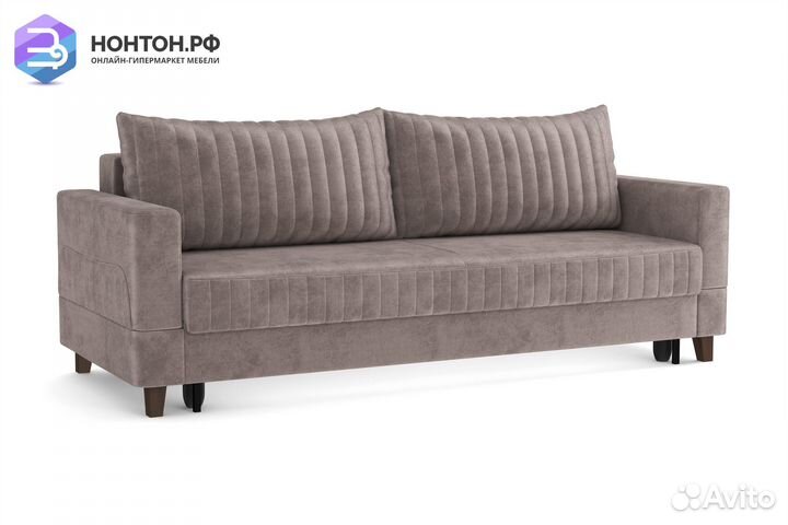 Диван выкатной евромагнат серо-коричневый