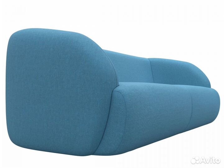 Диван прямой Лига-041, рогожка, амур голубой