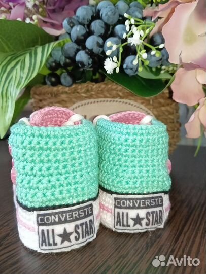 Пинетки кеды вязаные