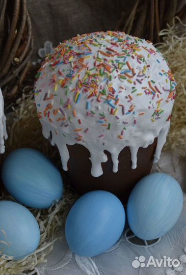 Муляж пасхального кулича (пасха, пасхальный декор)