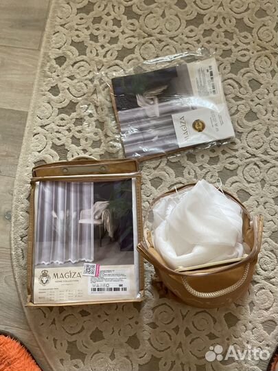 Тюль новый 2 штуки