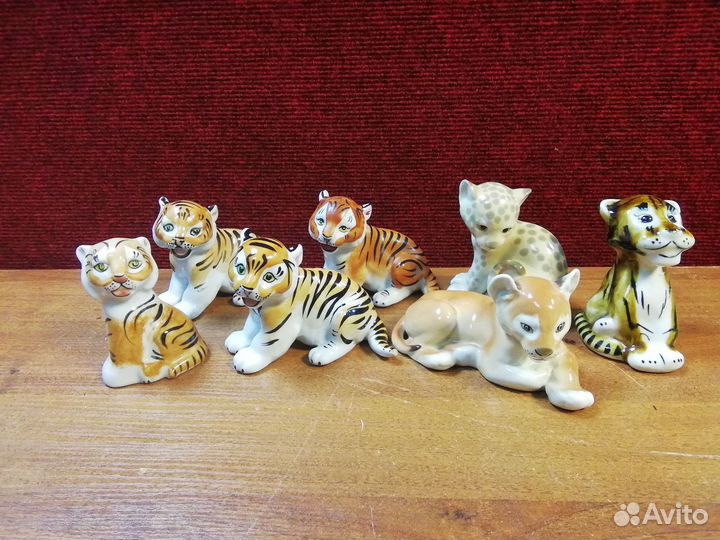 Статуэтки тигрят Вербилки СССР