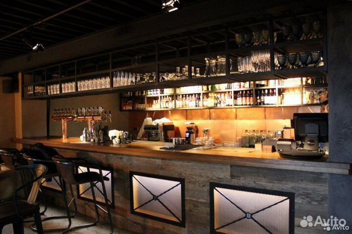 Барная стойка с полками, стойки для кофейни