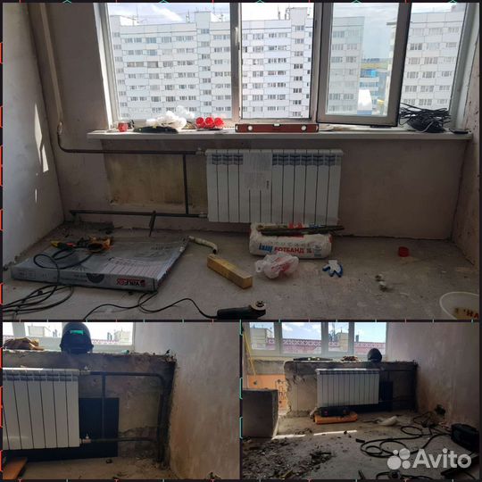 Замена батарей, радиаторов отопления под сварку