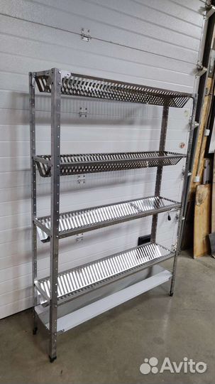 Полка стеллаж (нерж ) для тарелок