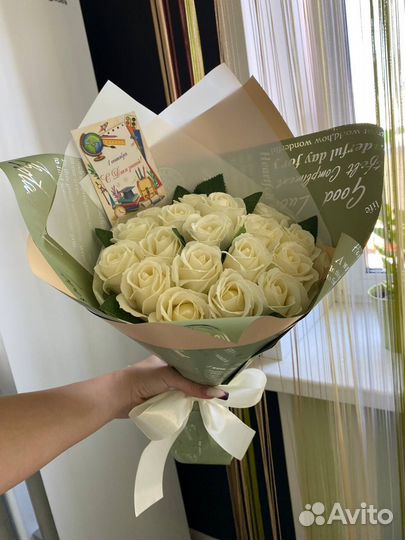 Букет из мыльных роз