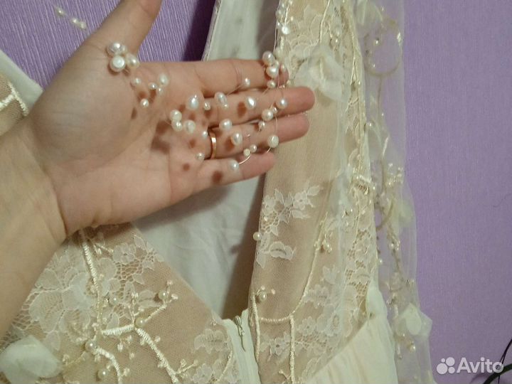 Свадебное платье со шлейфом