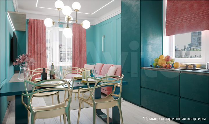 2-к. квартира, 56,7 м², 1/14 эт.