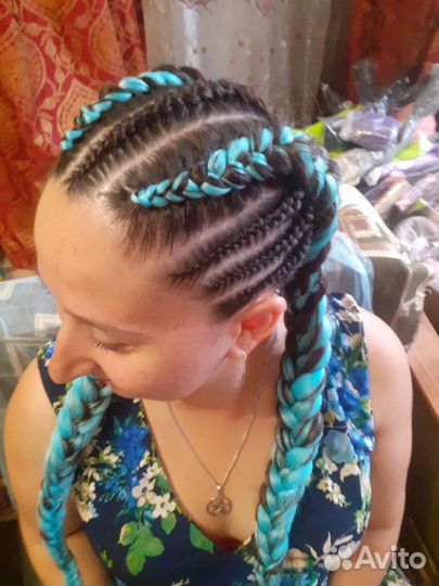 Плетение кос с канекалоном, афролоконов