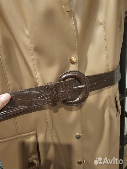 Платье экокожа 44