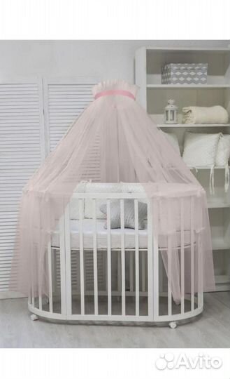Бортики и балдахин в детскую кроватку для девочки