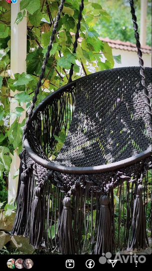 Качеля плетеное для дачи