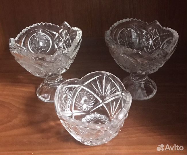 Конфетница СССР хрустал