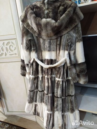 Шуба норковая с капюшоном 44 46