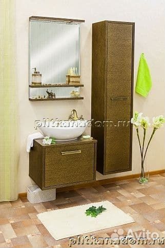 Sanflor Румба Тумба с раковиной 60 венге с патиной золото