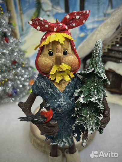 Ватная ёлочная игрушка