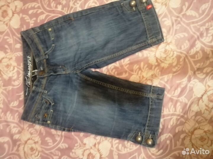 Джинсовые шорты бермуды