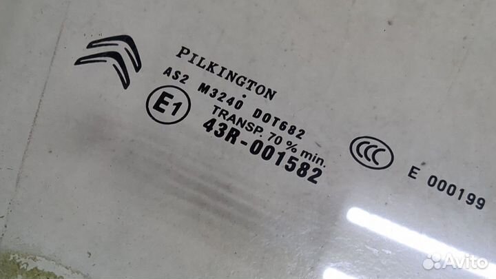 Стекло боковой двери правое переднее Citroen C4 2015, 2015
