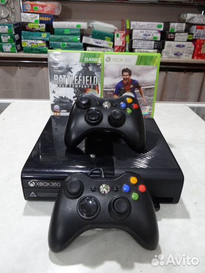 Xbox 360E 250GB прошит Freeboot - 50 игр