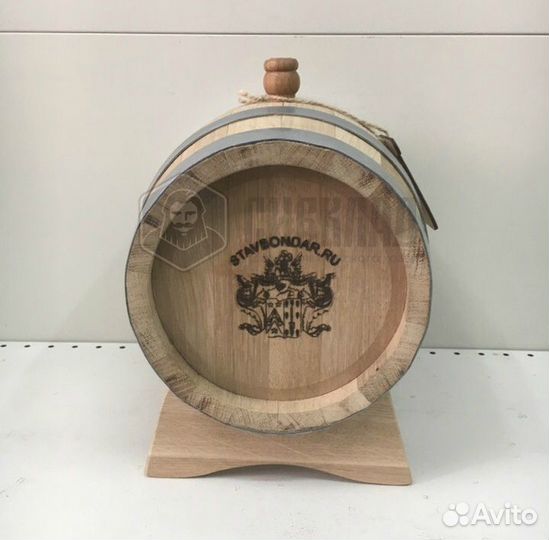 Бочка дубовая заливная, 5л (Сильный обжиг) Ставбо