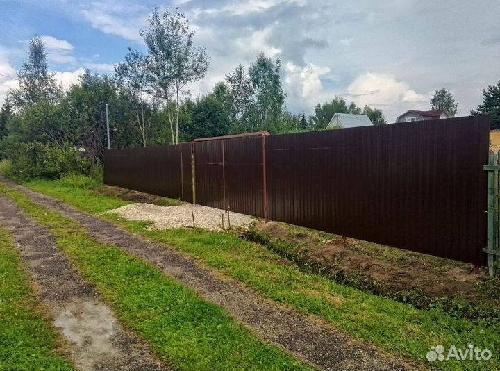 Забор под ключ профнастил