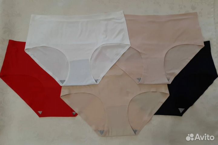 Трусы бесшовные слипы комплект 5 штук новые