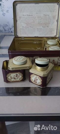 Жестяная коробка из под чая (Китай )