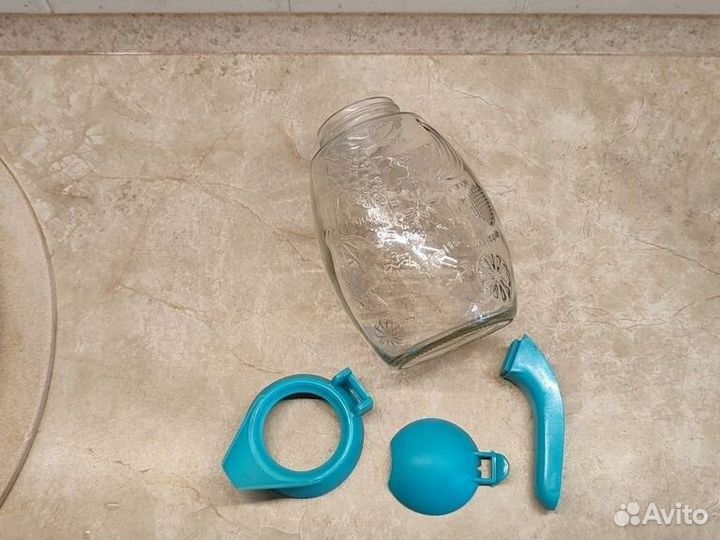 Кувшин воды с крышкой 1.5л стекло графин Herevin