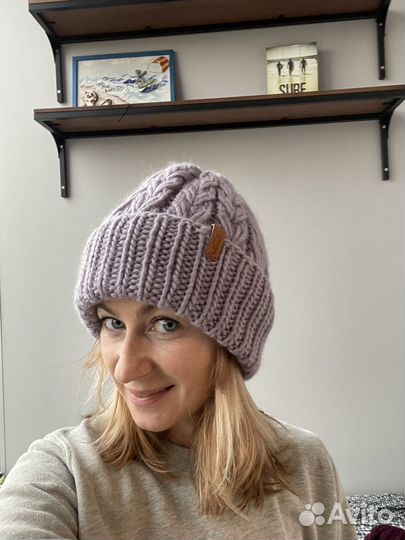 Вязаная шапка новая, перуанская шерсть