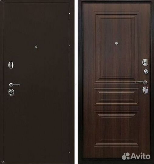 Дверь входная Троя цвет Орех шумо-изоляционная