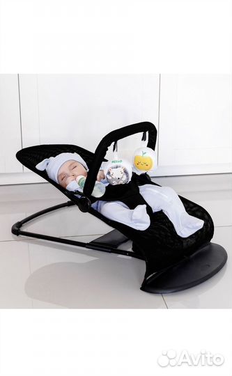 Детский шезлонг AmaroBaby Baby time черный