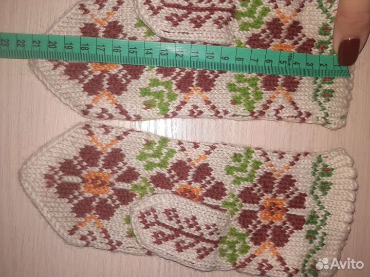 Варежки из натуральной шерсти