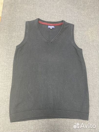 Жилетка синяя для мальчика школьная 140