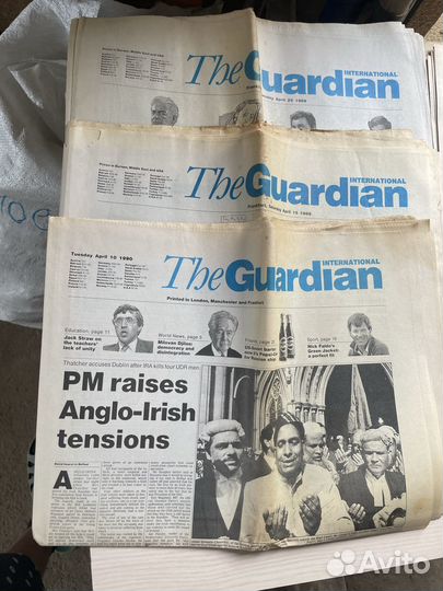 Иностранные газеты 70е, 80е, 90е гг