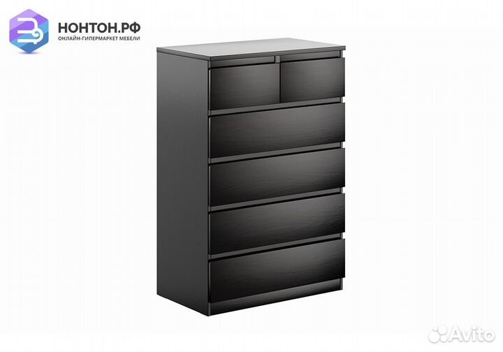 Комод высокий Мальта 6 ящиков дуб венге