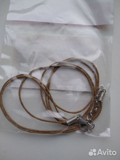 Шейный шнурок вощеный с замком