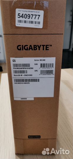 Ноутбук gigabyte g5 kf