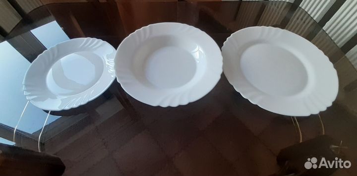 Набор тарелок 6 персон белый цвет