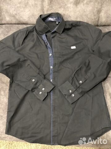 Рубашка мужская черная 42