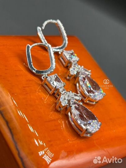 Graff Серьги Серебро Цирконы