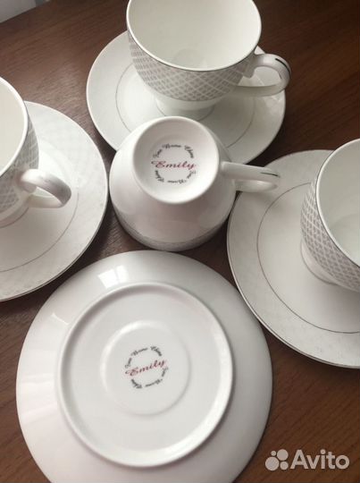Чайный сервиз на 4 персоны Костяной фарфор