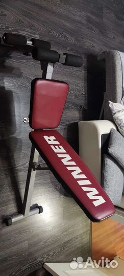 Скамья для пресса и занятия с гантелями-штангой