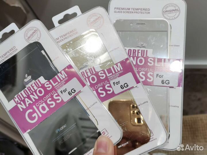 Защитное стекло 2в1 для iPhone 6