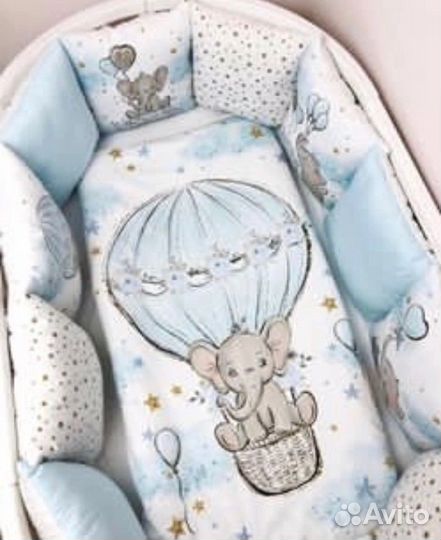 Комплект в кроватку для новорожденного Новый