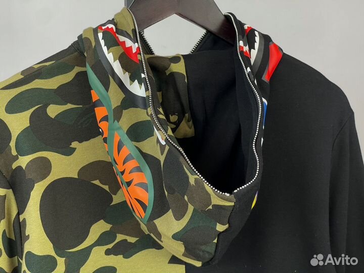 Full Zip Hoodie bape Green/Black/Camo