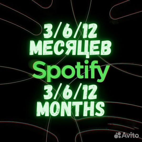 Подписка spotify premium 3/6/12 месяцев