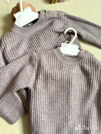 Вязаный комплект для девочки H&M 86